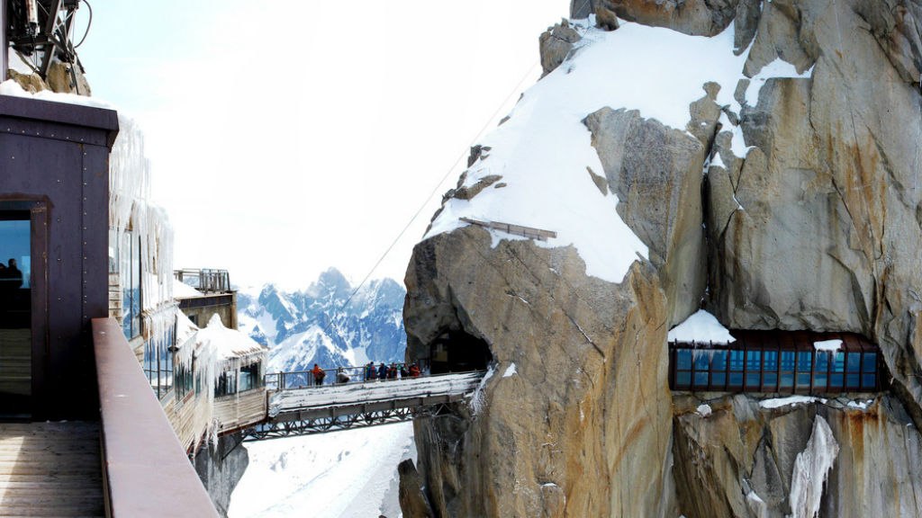 پل آگویی دو میدی در فرانسه | Aiguille du Midi Bridge , France